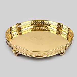 Designer Puja Basket in Brass
