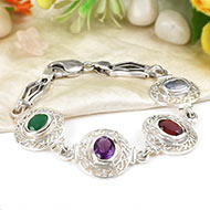 Mahalaxmi Ratna Kavacham - 3 to 4 carat gems - Design I