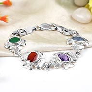 Mahalaxmi Ratna Kavacham - 3 to 4 carat gems - Design II