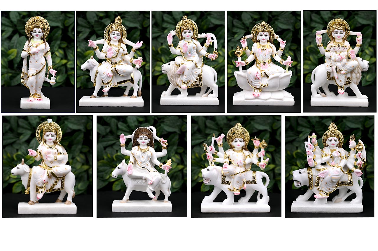 Navdurga Idols In Marble